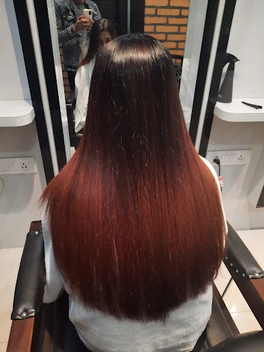 Hair styling and blow-dry service at the salon in Barwadih, Giridih